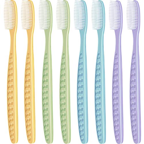 8 Pieces Soft Toothbrushes Huge Head Toothbrush for Teeth Cleaner, Whitening and Dental Care for Adults Men Kids