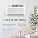 Keystone 14,000 BTU Wall Mounted AC Unit and Dehumidifier, 230V, Wall Unit for Bedroom, Garage, Nursery, and Large Rooms up to 700 Sq.Ft., AC Wall Unit with Remote Control