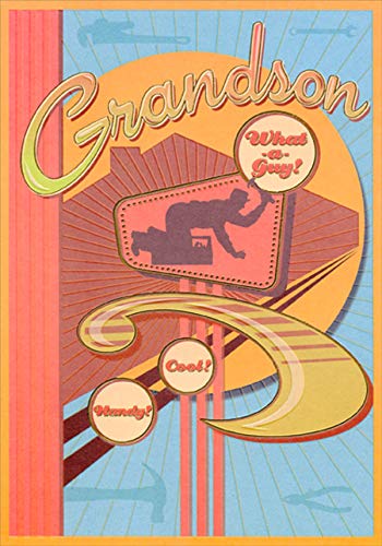 Designer Greetings Handyman Silhouette Sign Grandson Birthday Card