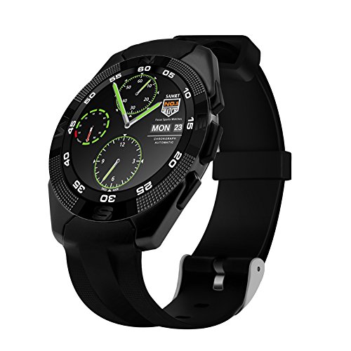 Kivors G5 - Reloj inteligente con Bluetooth 4.0 y podómetro, monitor de frecuencia cardíaca, deportivo, para iPhone iOS y Android Smartphones