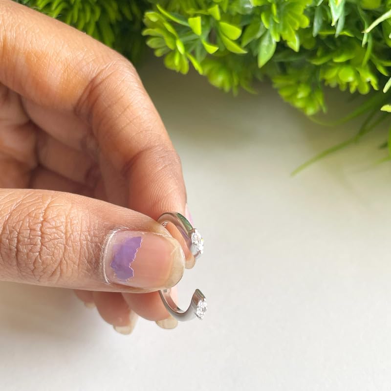 Marquise Cut White Diamond Open Matching Wedding Band for Women, 14K Gold Finish Ladies Diamond Minimal Two Stone Matching Band