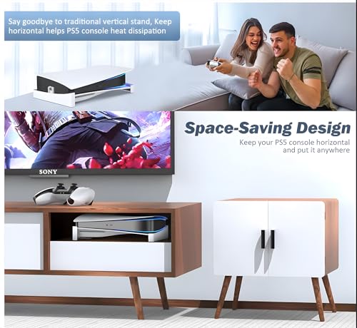 Image of 24x7 eMall Gaming Stand for Slim and Pro Consoles with Horizontal Standing Base, Screw-in Mount, Stable and Firm Grip