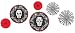 Amscan Day Of The Dead Halloween Party Assorted Sized Sugar Skull Hanging Fan Decoration (6 Piece), 16", Multicolor