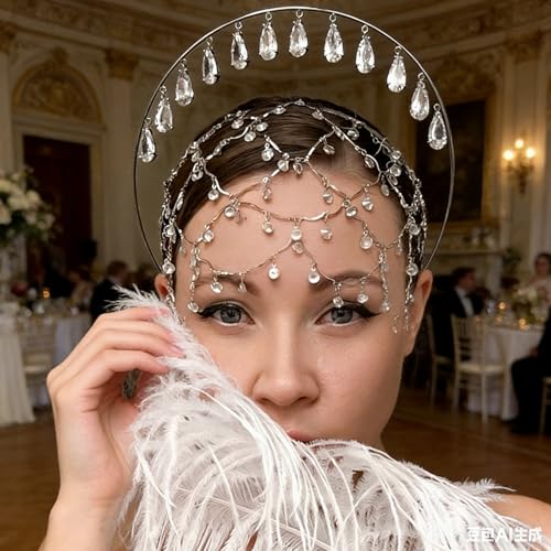 Coiffe avec strass femmes accessoire cheveux chic pour mariage
