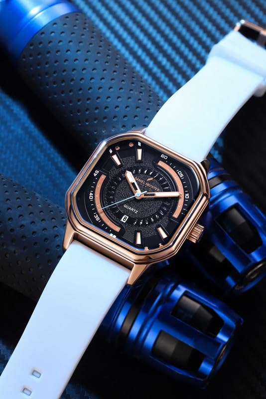 Image of Daniel Hechter Paris Rivoli Collection Modern Analog Watch for Men with Octagon Dial and Silicon Band-DHM1003