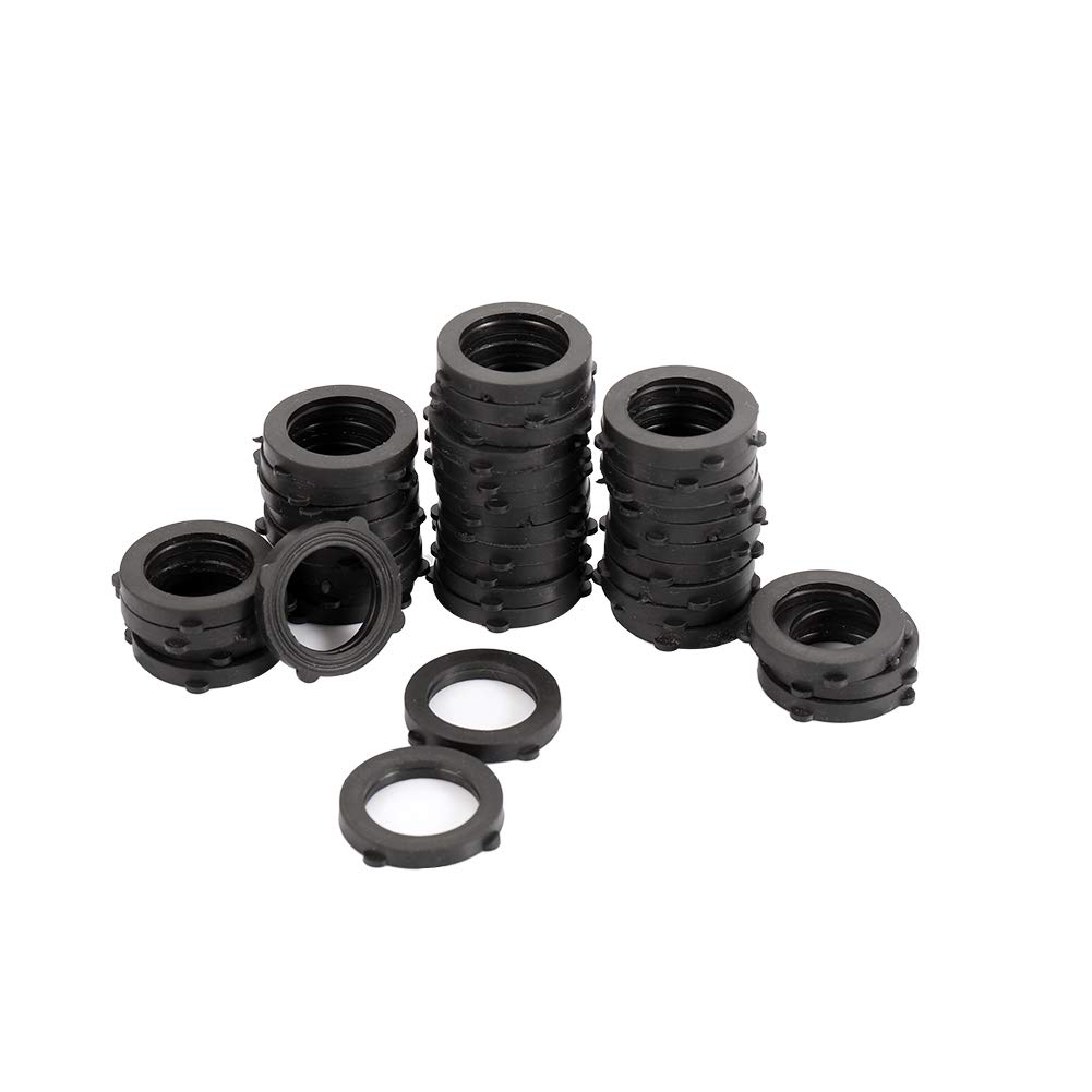 ZKZXGarden Hose Washer Heavy Duty Rubber Washer, Fit All Standard 3/4" Garden Hose Fittings 40PCS (Black)