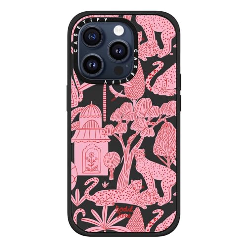 Protection 2,5m coque iPhone 15 Pro CASETiFY antichoc imprimé guépard rose
