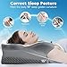 CushZone Cervical Neck Pillow, Memory Foam Neck Support Pillows for Sleeping, Shoulder Pillow for Side Sleepers, Back Stomach Sleepers, CertiPUR-US Certified, Queen Size, Grey