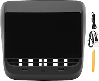 Rear Seat Multimedia Player, 7in Rear Seat Display Screen HD 1024x600 Pixel LCD Air Conditioning Control IPS Multimedia Entertainment Player Replacement for Tesla Model 3 Y