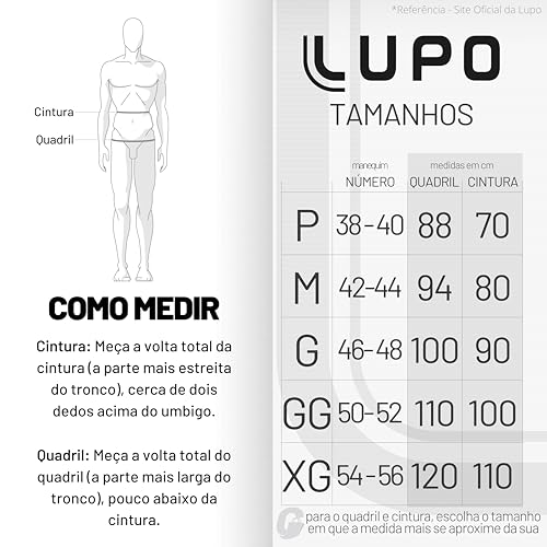 Kit 4 Cuecas Boxer MicroModal Lupo Sem Costura Modal Masculino Adulto, 4 Preto, M