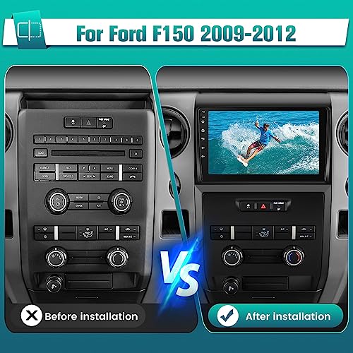 AWESAFE Car Stereo for Ford F150 2009 2010 2011 2012, Android 12 Radio update with 9 inch HD Touchscreen Wireless Carplay Android Auto GPS Navigation WiFi Bluetooth FM - 2G RAM 32G ROM