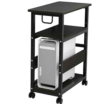 3段パソコンワゴン キャスター付き 組立品 棚板高さ調節 Amazon | DEWEL パソコンワゴン デスクワゴン 3段 木製 pcワゴン