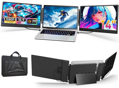 Amazon.co.jp: 14 インチ ポータブル トリプルモニター デュアル