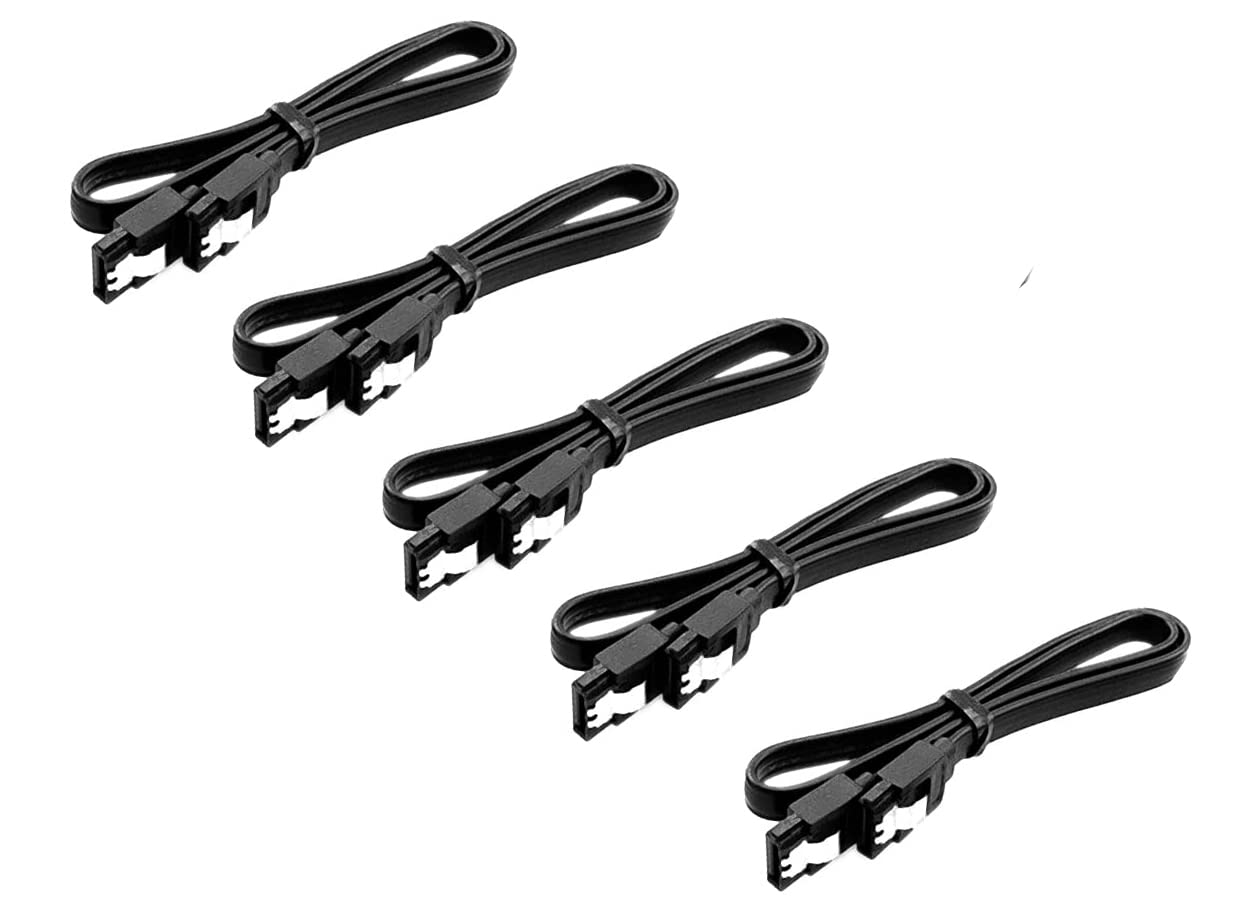 Steko {Pack of 5 Pieces) SATA Data Cable 6 Gbps with Locking Latch for Internal Hard Disk Drive, SSD, HDD & DVD Writer(Black) (B0BSS1JXVF) Amazon Price History, Amazon Price Tracker
