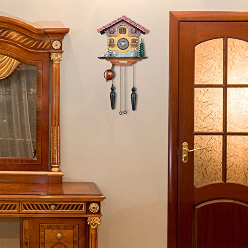 Reloj de pared cucú tradicional estilo alemán miniatura 6