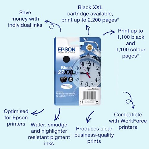 Epson Original 27XXL Tinte Wecker (WF-3620DWF – Bild 2