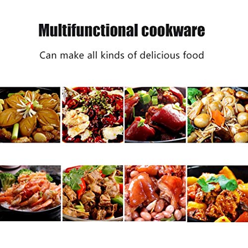 Myyingbin Healthy Lead Free Ceramic Tagine Pot With Wooden Shovel And Tray, Stew Casserole Slow Cooker, 23Cm, Yellow #TOP4