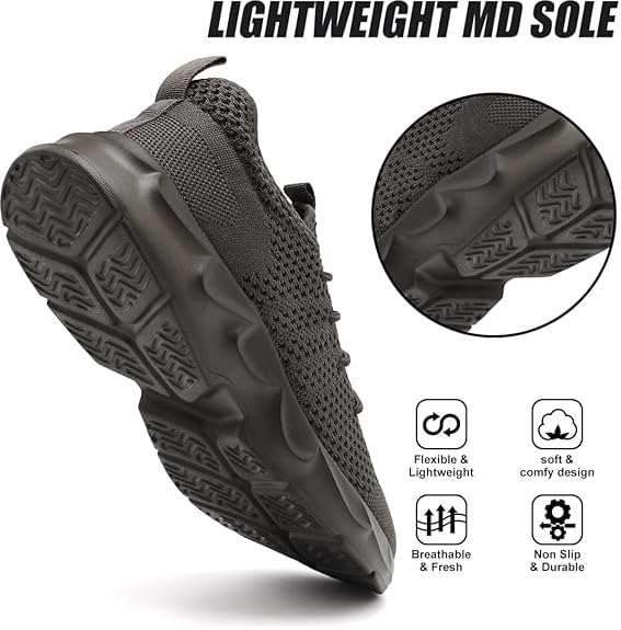 Image of EGMPDA Men's Tennis Shoes Slip On Running Walking Sneakers Casual Fashion Workout Gym Athletic Sport Hiking Sneakers Non Slip Shoe for Men