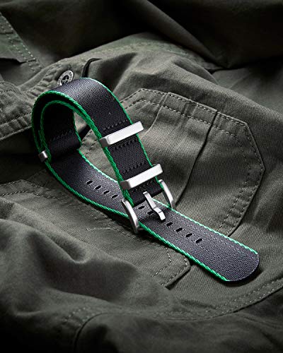 Image of BINLUN Nylon Watch Band Thick G10 Premium Ballistic Nylon Multicolor Replacement Watch Straps with Silver /Black Stainless Steel Buckle for Men Women 18mm 20mm 22mm 24mm