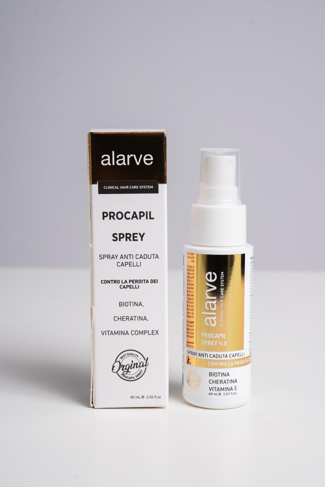 Alarve Procapil Spray – Anti-Hair Loss Treatment with Biotin, Keratin & Vitamin Complex | Strengthens & Revitalizes Hair | 60 mL