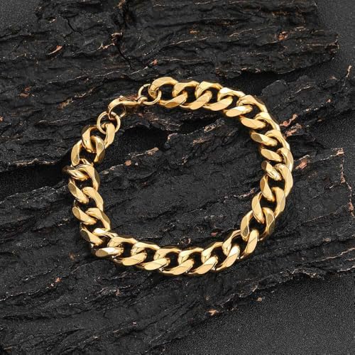 18K gold Cuban minimalist and elegant bracelet, detachable bracelet adds infinite charm to men's and women's fashionable jewelry3