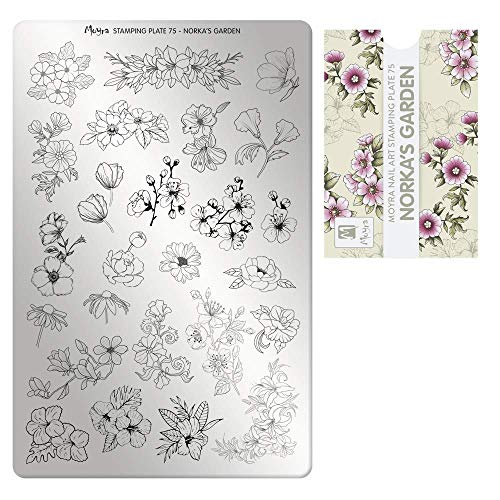 MOYRA STAMPING PLATE No. 75"NORKA'S GARDEN" PREMIUM STAMPING PLATE