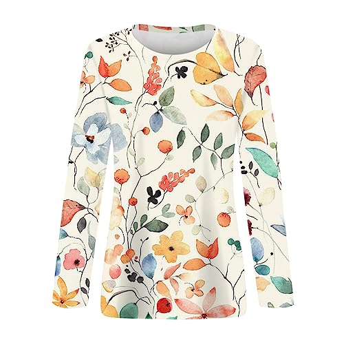 Long Sleeve T Shirts for Women Dressy Casual - Crew Neck Fall Fashion Ladies Blouses - Tunic Tops Winter Pullover3