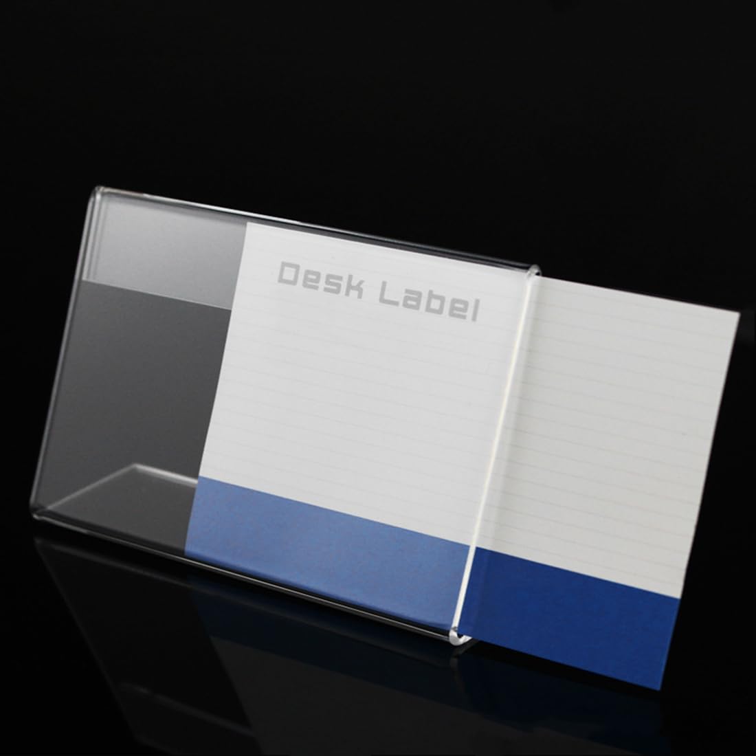 Expositor Metacrilato Transparente, Soporte de Escritorio, Porta Precio de Etiqueta para Oficinas Comercios Supermercados Restaurantes (50 Piezas - 10x6cm)