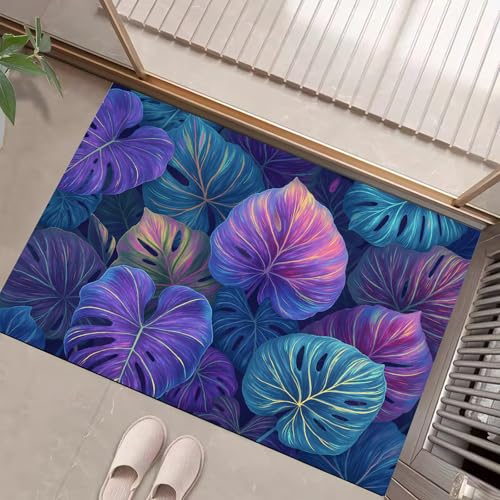 Alfombrilla exterior para terraza y recibidor con estampado botánico 3