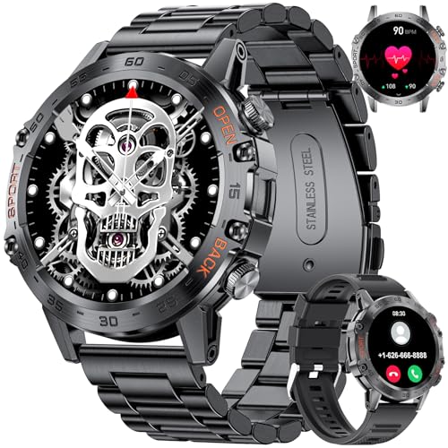 SUNKTA Military Smart Watch for Men(Answer/Dial Calls),100 Sports Modes, 5ATM