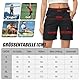 Jogwits Damen Hosen Kurze Sommer Shorts Cargo Hose Knielang Bequeme elastische leichte Schnelltrocken Outdoor Sporthose für Reisen und Wandern mit 4 Taschen-Black-XL-2055