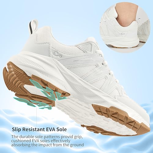 Ablanczoom Womens Sneakers Walking Shoes: Slip on Casual Comfortable Breathable Cushion Tennis Shoe Workout Gym Training Sneaker4