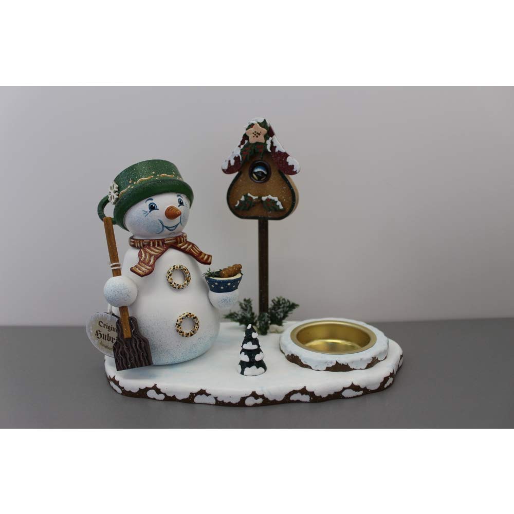 Hubrig Neuheit 2013 - Räucherwichtel Schneemannwichtel mit Teelicht, 16cm x 15cm, Erzgebirge