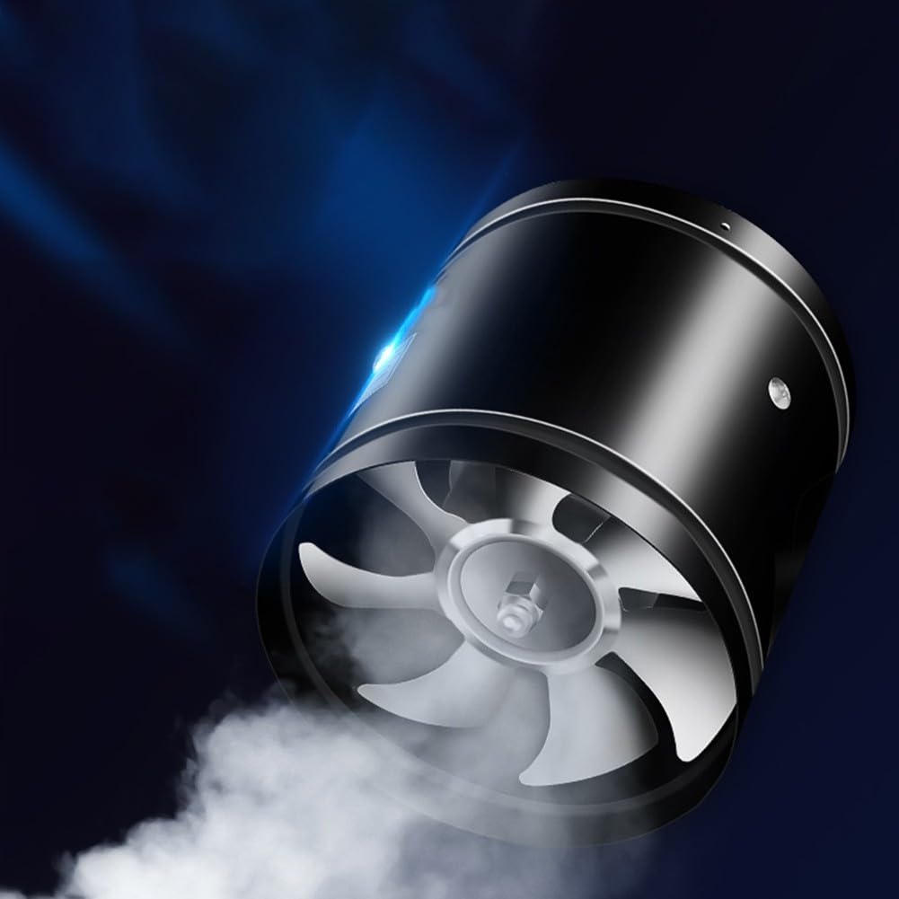 Ventilatore di scarico da 180 mm, 4,0 m³/min, silenzioso, per cucina, bagno, ufficio, adatto per tubi da 180 – 190 mm, 50 W, 220 V, alloggiamento in metallo (colore nero