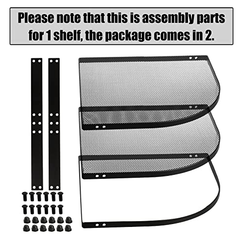 Elsjoy 2 Pack 3-Tier Cabinet Corner Shelf, 9 Inch Metal Counter Corner Organizer Rack, Kitchen Storage Shelf Pantry Organizer For Plate, Cups, Matte Black #TOP2