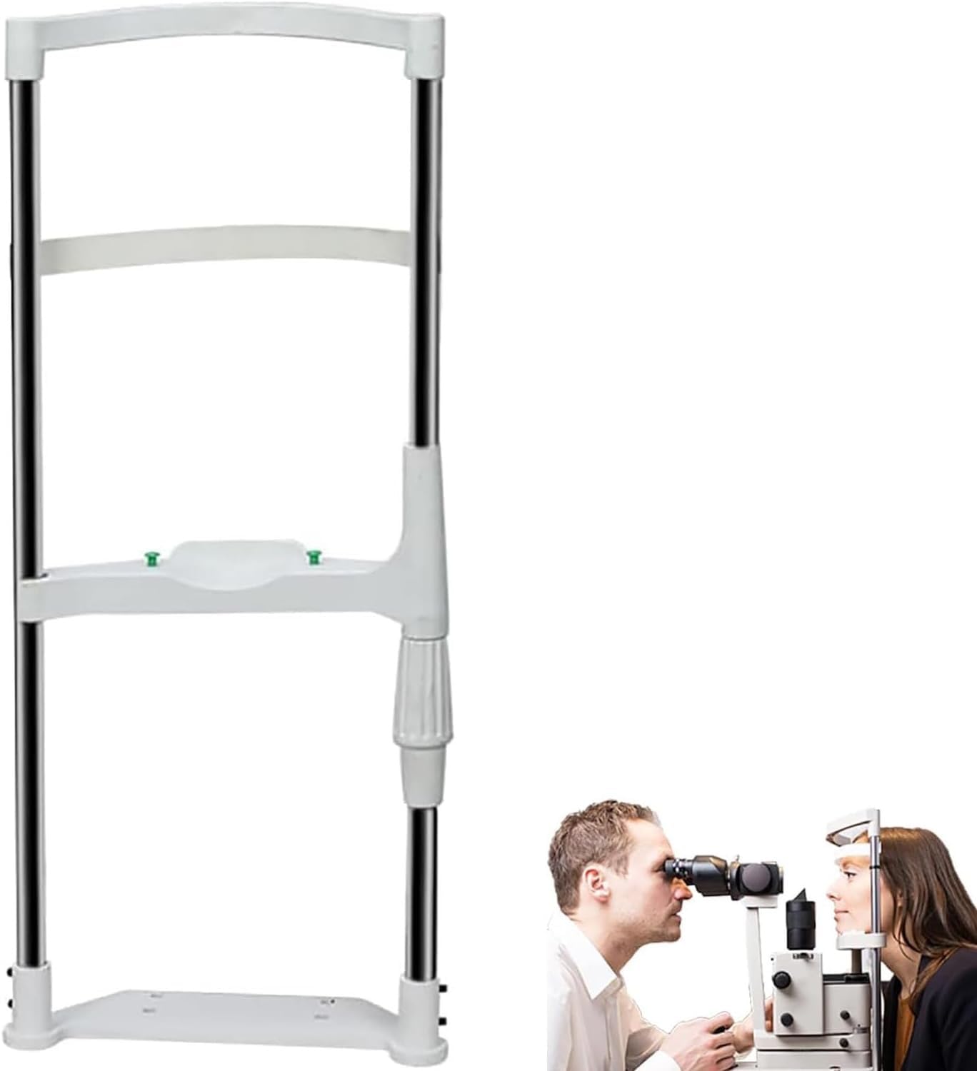 Xrnwohisb One Color Optometry Lifting Chin Bracket, Vision Training Forehead Bracket, Optical Chin Rest With Height Adjustment Knob, Lifting Distance 0-95Mm, For Optometry Centers