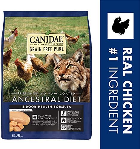 CANIDAE Grain Free Pure Ancestral Diet, High Protein Freeze-Dried Raw Coated Dry Cat Food