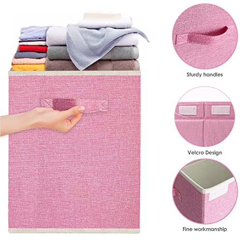 Veronly Large Toy Box For Girls,Toy Chest For Kids -Collapsible Toy Storage Organizer With Lid Toy Bin Storage Organizer For Nursery, Playroom, Bedroom, Closet, Living Room, Kindergarten (Pink) #TOP5