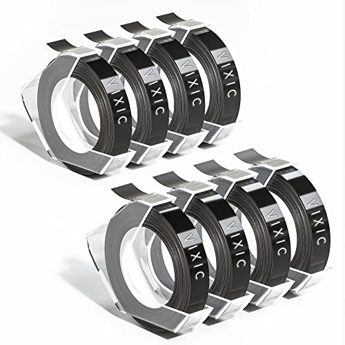 Omega S Label Tape, Compatible with Dymo Embossing Tape S0898130 Replacement for Dymo Omega Tape Junior S0717900