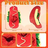 Jococs Hot Dog Hat Costume Hotdog Headwear Funny Novelty Food Dress Up for Party Supplies