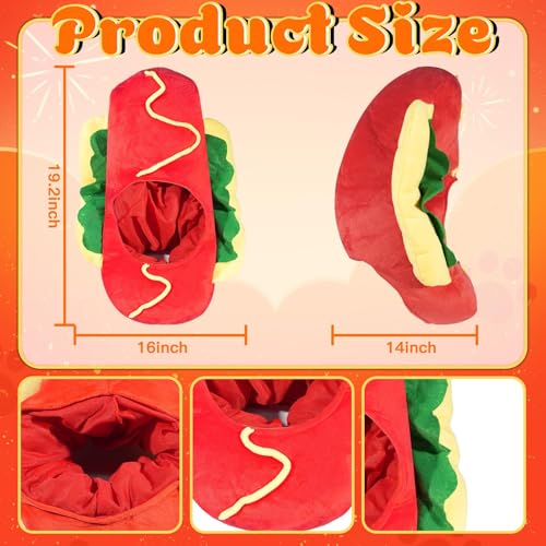 Jococs Hot Dog Hat Costume Hotdog Headwear Funny Novelty Food Dress Up for Party Supplies