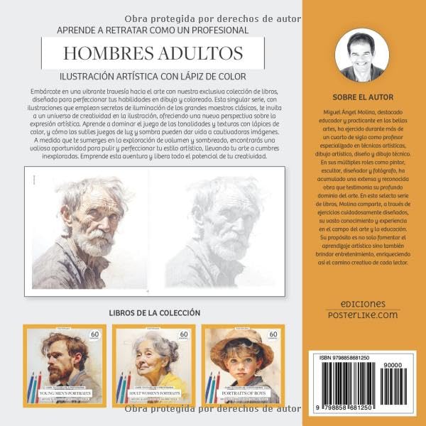 Miniatura 2 de Aprende a dibujar Hombres Adultos. Ilustración artística con Lápiz de Color El Arte de retratar al Hombre Adulto en Lápiz de Color (Arte en tus ...