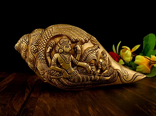 42% OFF on Vintage Gulley Brass Narayan Shankh I Conch Shell I Vishnu I Sheshnaag I Decor I Home Decorative I Interior I Gifting I Mythology I Table I Temple I Showpiece 42% OFF on Vintage Gulley Brass Narayan Shankh I Conch Shell I Vishnu I Sheshnaag I Decor I Home Decorative I Interior I Gifting I Mythology I Table I Temple I Showpiece