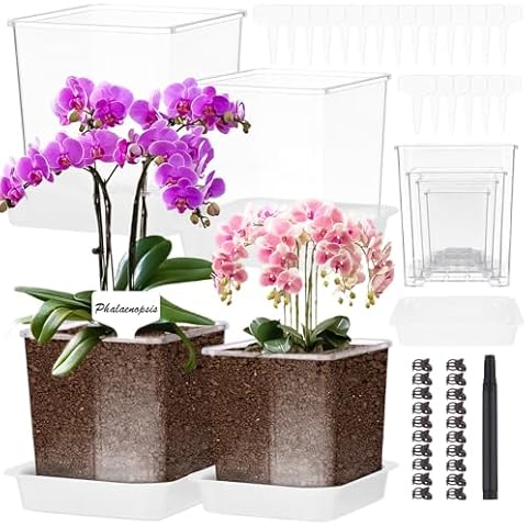 TLY 8 Sets Clear Nursery Pots Cover