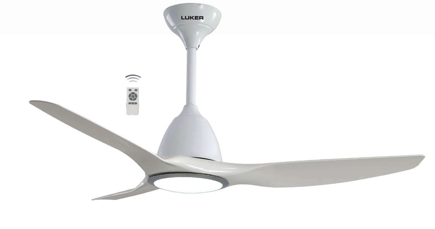 Luker UFO BLDC Fan 35 Watts Premium Designer Fan Multi Color Option Under Light (White)