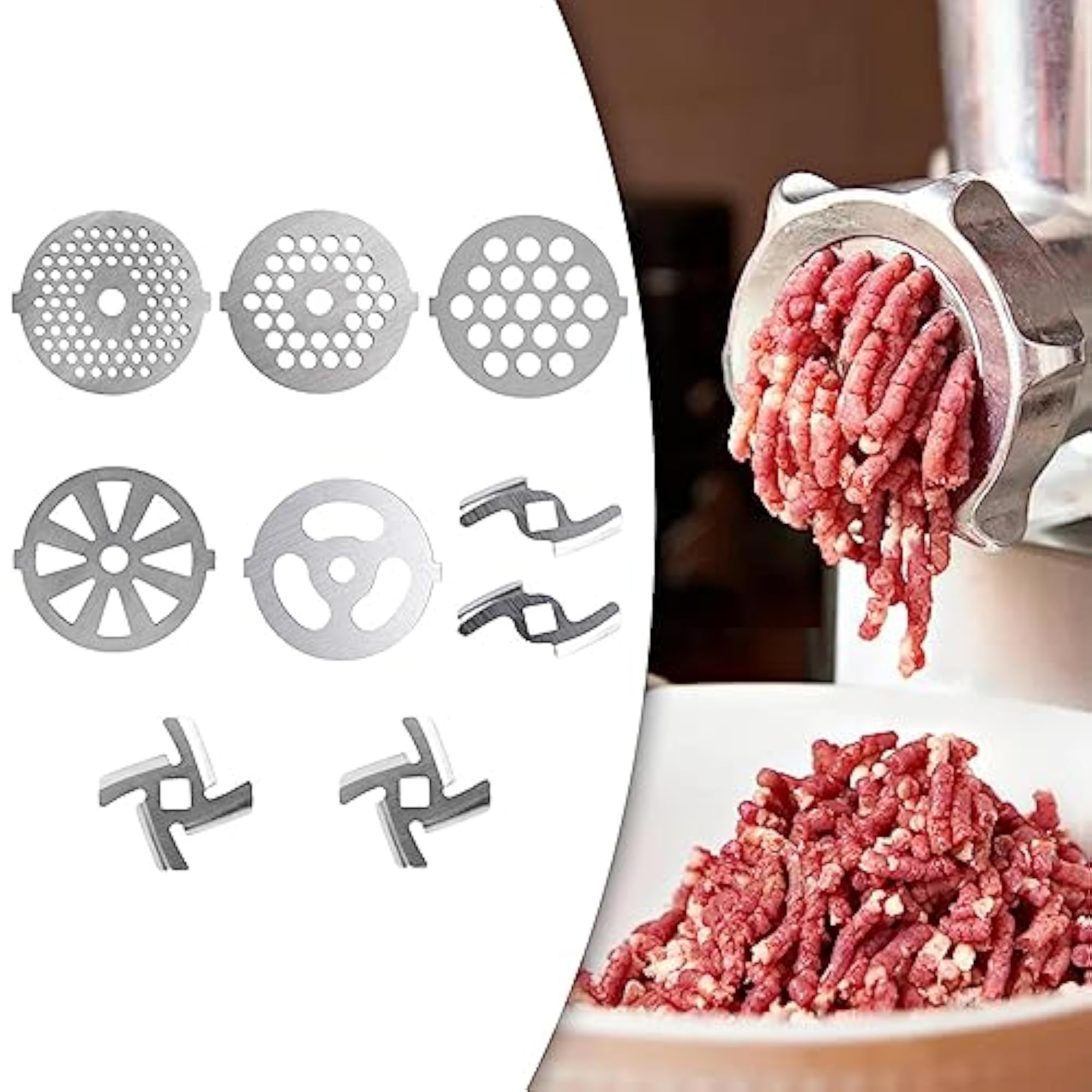 9X Durable Meat Grinder Plate Discs Attachment