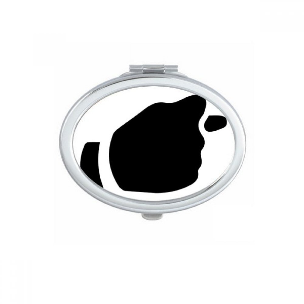 Miroir portable ovale résistant aux rayures pour éviter les bris de verre