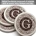 Thirstystone Monogram Coasters, All Natural Stone with Non-Slip Cork Backing, Drink Absorbent & Protects Table, Great for Gifts, Letter G (Set of 4)