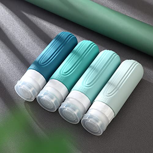 مراجعة Mrsdry: عبوات سفر 3oz طقم 4 — معتمدة من TSA، سيليكون قابل للعصر وخالية من BPA - الصورة 6