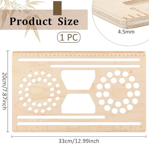 BENECREAT 33x20cm Wood & Silicone Bead Board Kit, Papaya Whip Wristlet Keychain Tools for Jewelry Making Bracelet & Necklace DIY - Image 2